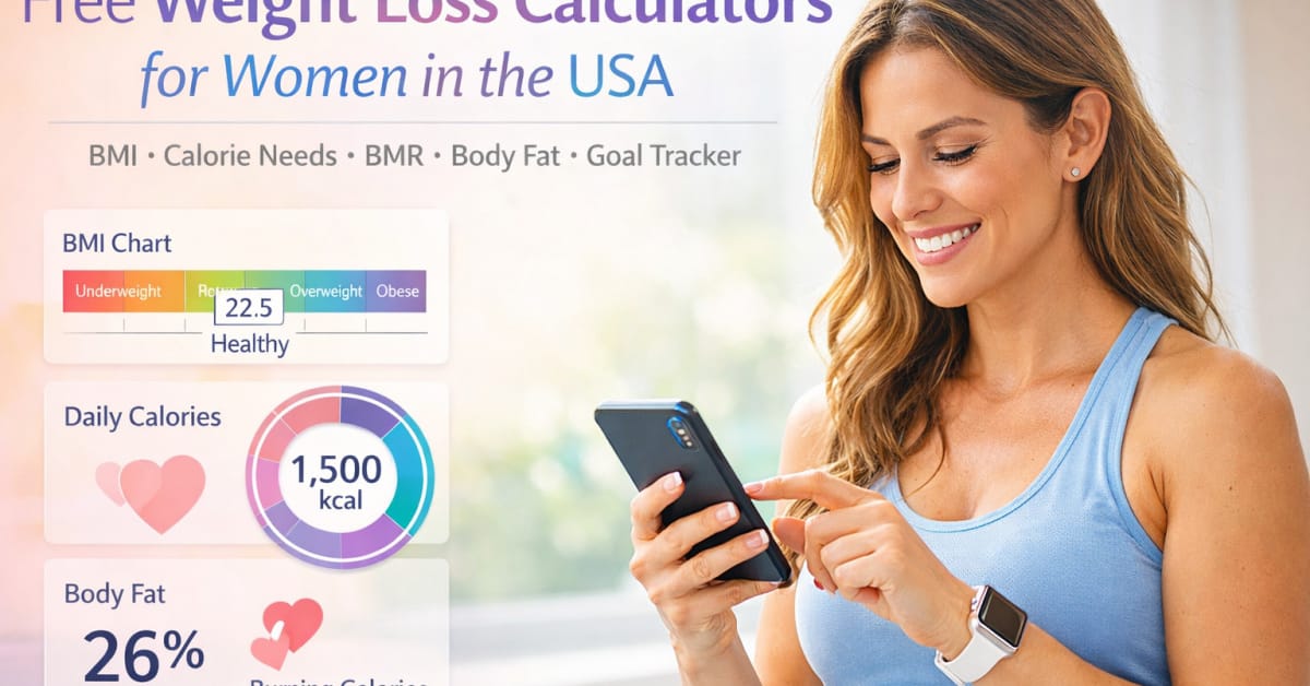Free Weight Loss Calculators for Women in USA (BMI, Calorie, BMR & More)