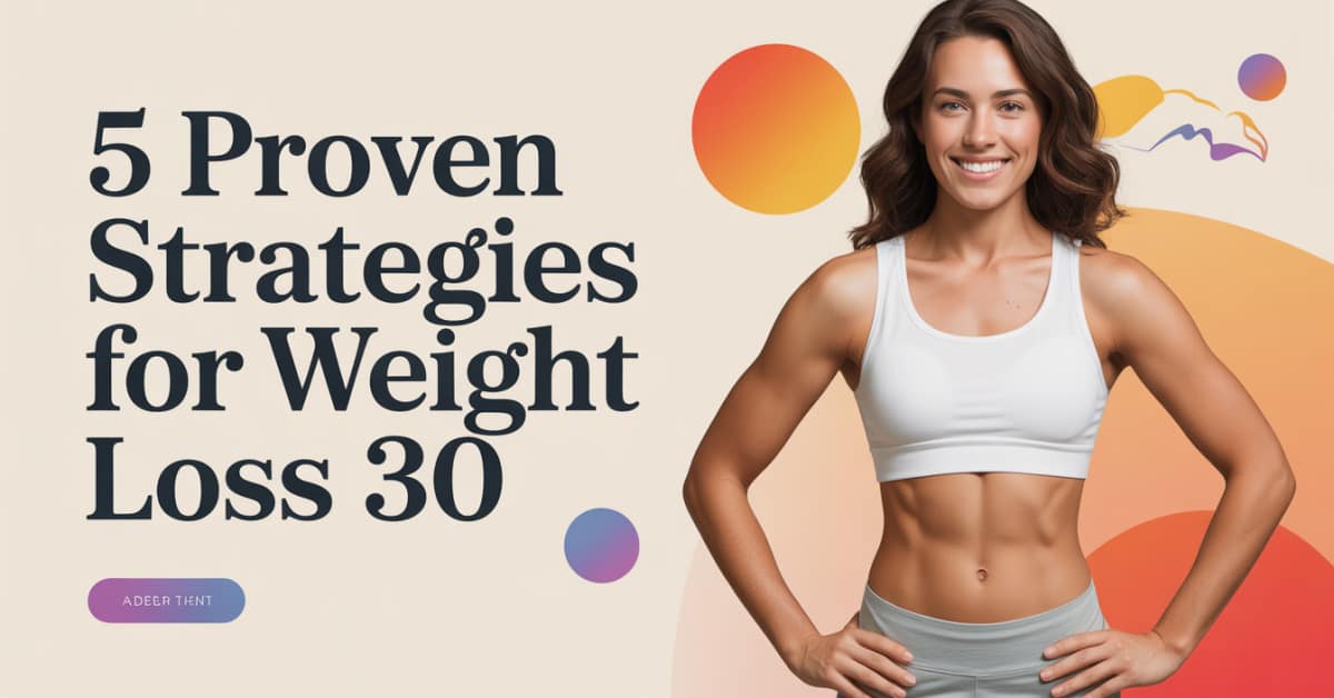 5 Proven Strategies for Weight Loss Over 30