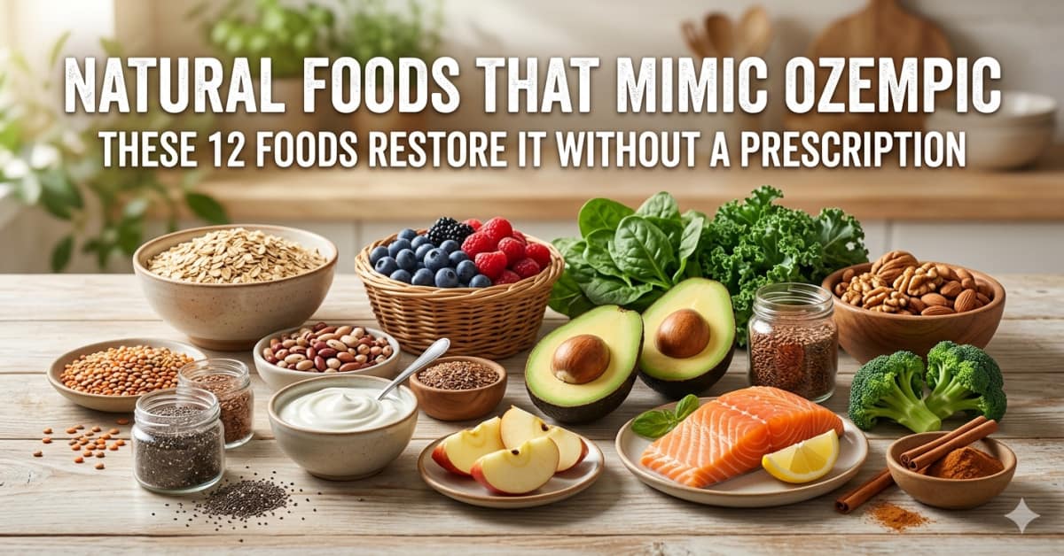 Natural Foods That Mimic Ozempic — Processed Food and Low Fiber Collapsed Your GLP-1 — These 12 Foods Restore It Without a Prescription