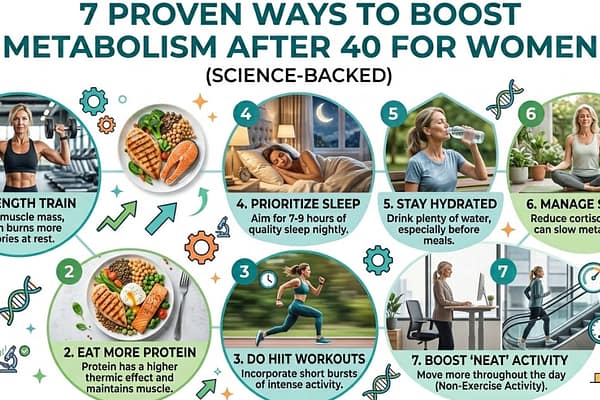 7 Proven Ways to Boost Metabolism After 40 for Women (Science-Backed)
