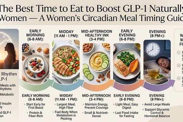 The Best Time to Eat to Boost GLP-1 Naturally Women — A Women’s Circadian Meal Timing Guide