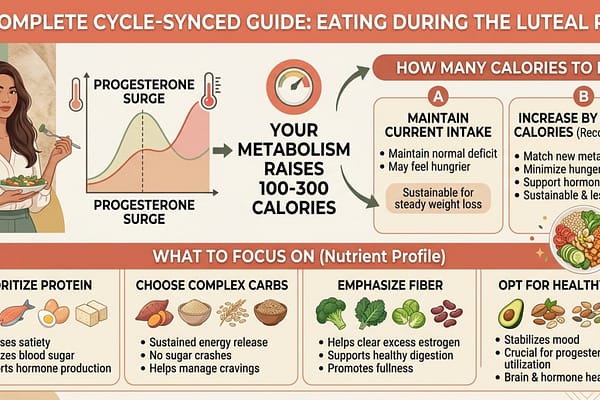 Hungrier and Heavier Before Your Period — Progesterone Is Raising Your Metabolism 100–300 Calories — Here’s Exactly How Much to Eat During the Luteal Phase
