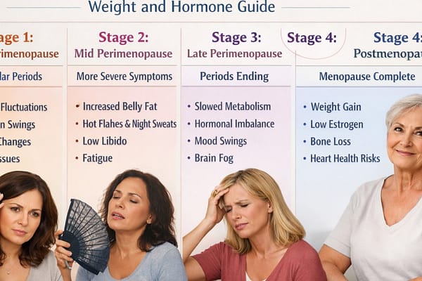 The 4 Stages of Perimenopause Explained Simply — What Each Stage Does to Your Weight, Hormones, and Metabolism