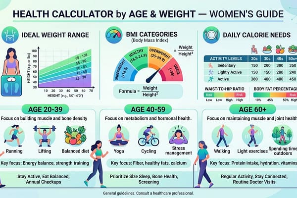 Health Calculator by Age and Weight — Why the Same Numbers Mean Different Things for Women After 40